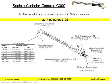 Soplete Cortador Conarco C300