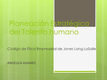 Planeación Estratégica del Talento humano