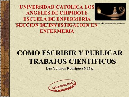 COMO ESCRIBIR Y PUBLICAR TRABAJOS CIENTIFICOS