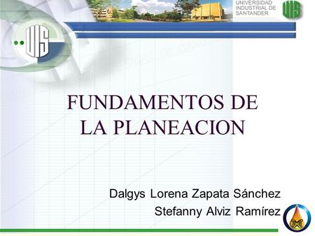 FUNDAMENTOS DE LA PLANEACION