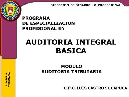 PROGRAMA DE ESPECIALIZACION PROFESIONAL EN