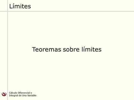 Teoremas sobre límites