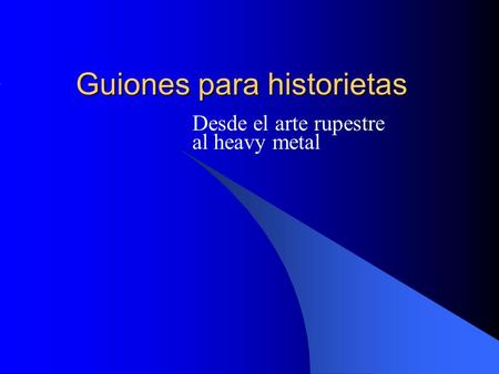 Guiones para historietas