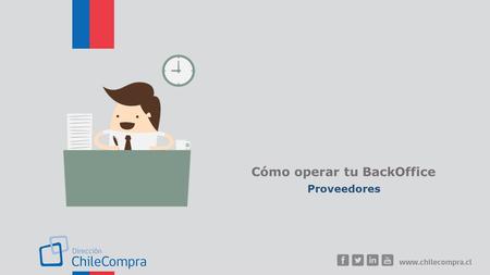 Cómo operar tu BackOffice Proveedores. Gobierno de Chile – Ministerio de Hacienda – Dirección ChileCompra BackOffice · Administrar Productos ACCESO BACK.
