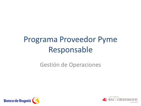 Programa Proveedor Pyme Responsable