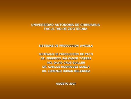 UNIVERSIDAD AUTONOMA DE CHIHUAHUA FACULTAD DE ZOOTECNIA