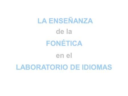 LABORATORIO DE IDIOMAS