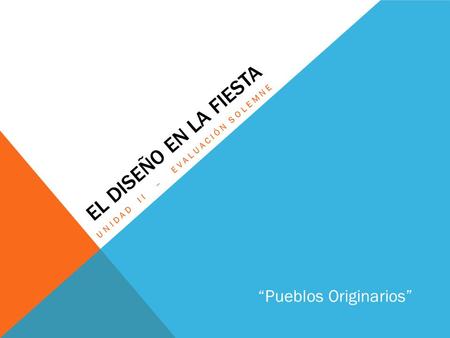 Unidad II – Evaluación Solemne