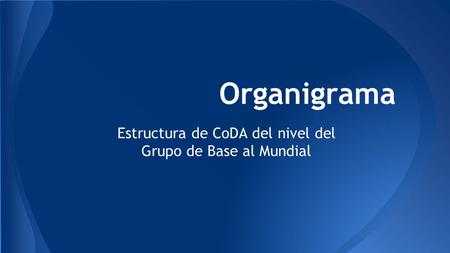 Estructura de CoDA del nivel del Grupo de Base al Mundial