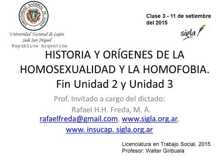 Universidad Nacional de Luján Sede San Miguel República Argentina