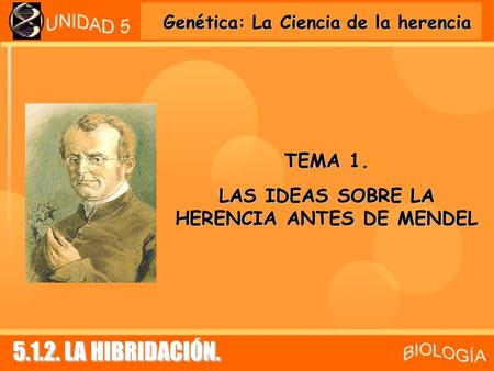 LAS IDEAS SOBRE LA HERENCIA ANTES DE MENDEL