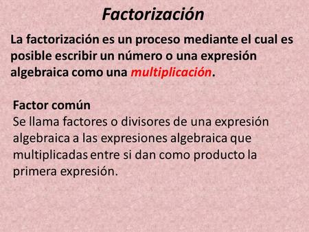 Algebra 17 Factorizaciòn