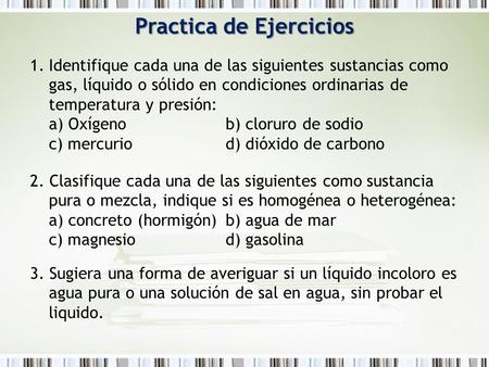 Practica de Ejercicios