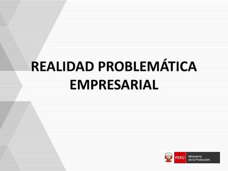 REALIDAD PROBLEMÁTICA EMPRESARIAL
