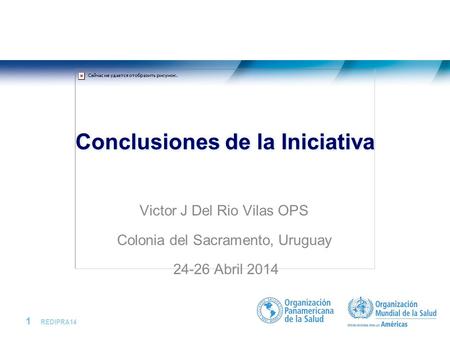 REDIPRA14 1 |1 | Conclusiones de la Iniciativa Victor J Del Rio Vilas OPS Colonia del Sacramento, Uruguay 24-26 Abril 2014.