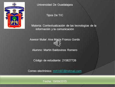 Universidad De Guadalajara Tipos De TIC