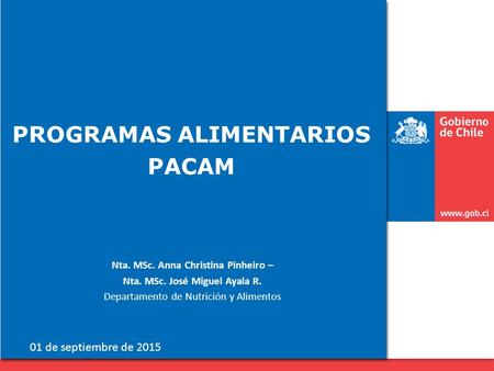 PROGRAMAS ALIMENTARIOS PACAM