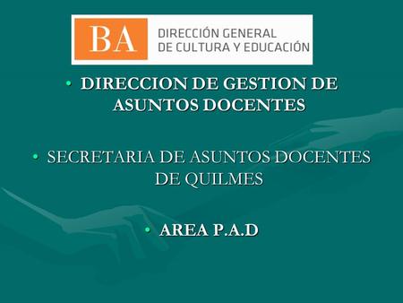 DIRECCION DE GESTION DE ASUNTOS DOCENTES