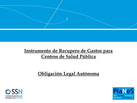 Instrumento de Recupero de Gastos para Centros de Salud Pública
