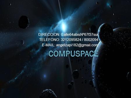 DIRECCION: Calle64abisNº67f37sur TELEFONO: 3212095824 / 8002094