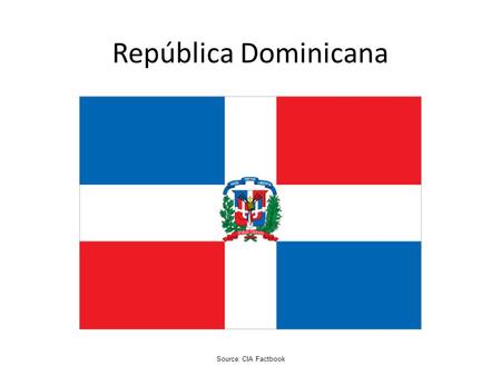 República Dominicana Source: CIA Factbook.