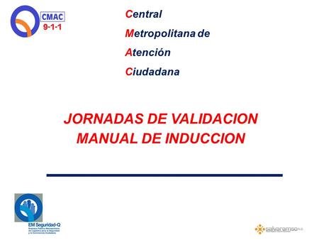 JORNADAS DE VALIDACION MANUAL DE INDUCCION
