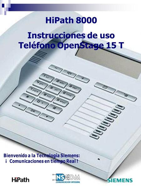 HiPath 8000 Instrucciones de uso Teléfono OpenStage 15 T