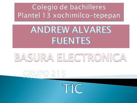 La chatarra electrónica es también conocida como basura tecnológica, son basuras descartadas como aparatos tecnológicos, cuyo grado de peligrosidad es.