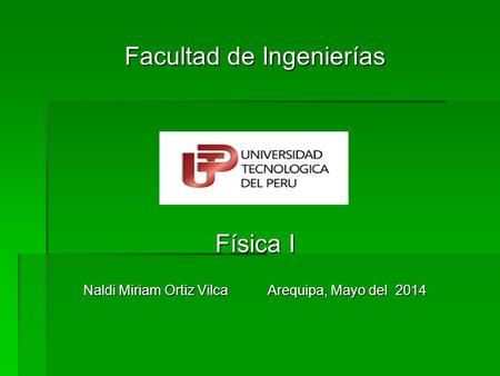 FACULTAD DE INGENIERÍA DE SEGURIDAD INDUSTRIAL Y MINERA