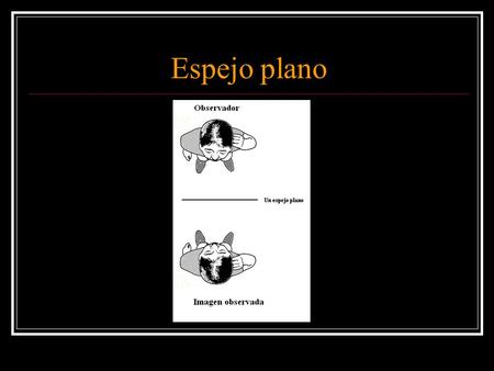 Espejo plano.