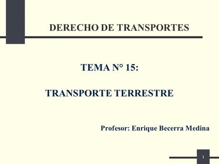 DERECHO DE TRANSPORTES