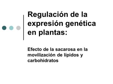 Regulación de la expresión genética en plantas:
