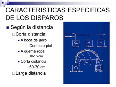CARACTERISTICAS ESPECIFICAS DE LOS DISPAROS
