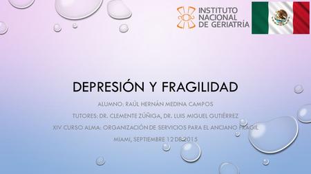 Depresión y fragilidad