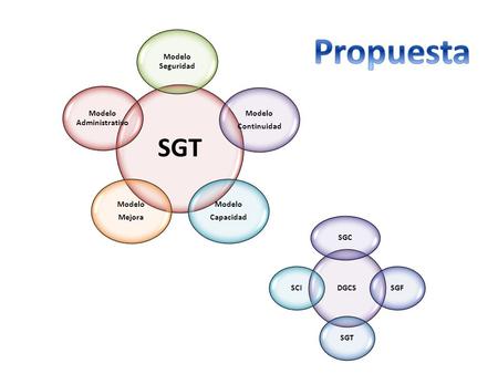 SGT Modelo Seguridad Modelo Continuidad Modelo Capacidad Modelo Mejora Modelo Administrativo DGCS SGCSGFSGTSCI.