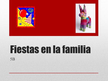 Fiestas en la familia 5B. To talk about people El hombre La mujer El joven La joven Man Woman Young man Young woman.