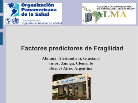 Factores predictores de Fragilidad