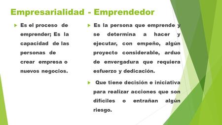 Empresarialidad - Emprendedor