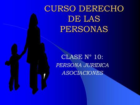 CURSO DERECHO DE LAS PERSONAS