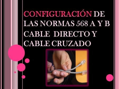 CONFIGURACIÓN DE LAS NORMAS 568 A Y B CABLE DIRECTO Y CABLE CRUZADO