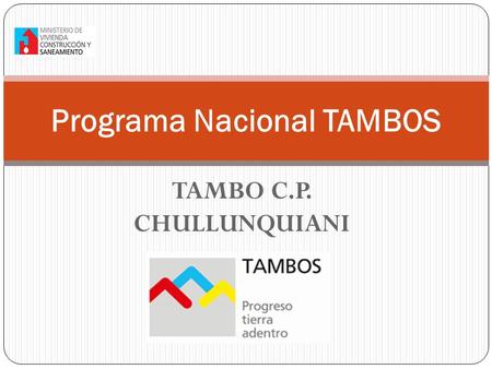 Programa Nacional TAMBOS