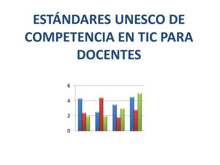 ESTÁNDARES UNESCO DE COMPETENCIA EN TIC PARA DOCENTES