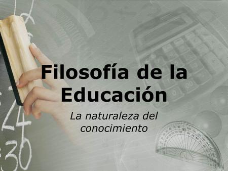 Filosofía de la Educación