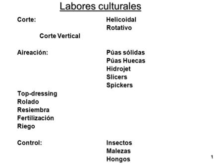 Labores culturales Corte: Helicoidal Rotativo Corte Vertical