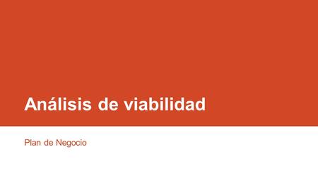 Análisis de viabilidad