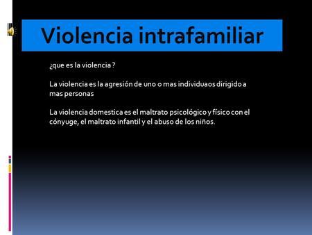 Violencia intrafamiliar