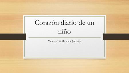 Corazón diario de un niño
