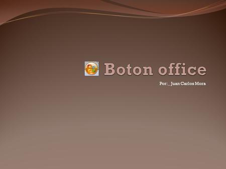Por:_ Juan Carlos Mora. CONTENIDO Nuevo. Permite crear un documento partiendo desde un documento en blanco.