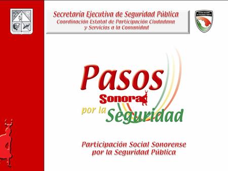 Justificación: La Secretaría Ejecutiva de Seguridad Pública a través de la Coordinación Estatal de Participación Ciudadana y Servicios a la Comunidad.