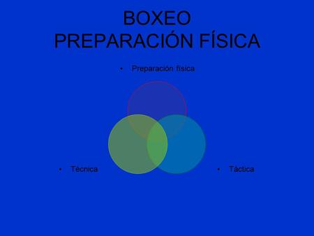 BOXEO PREPARACIÓN FÍSICA